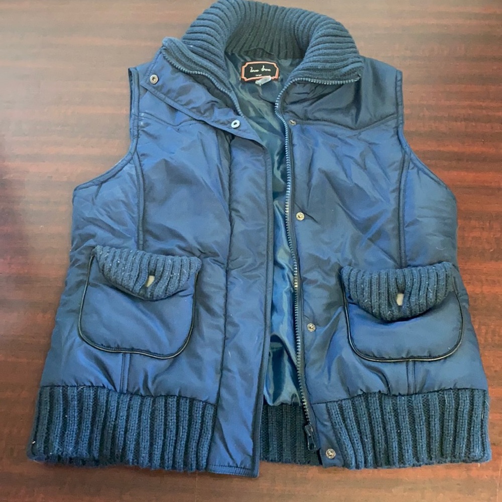 Blue puffy vest
